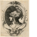 Porträt einer antiken Heroine mit Helm
