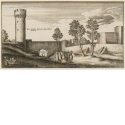 Kunibert Turm bei Köln, Blatt 8 der Folge "Amoenissimi [...] Prospectus"